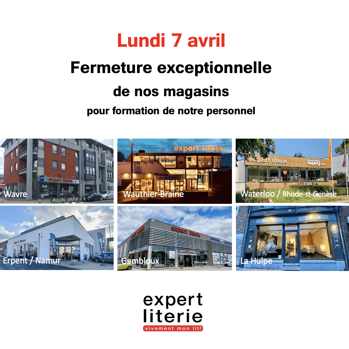 Fermeture Lundi 7 avril
